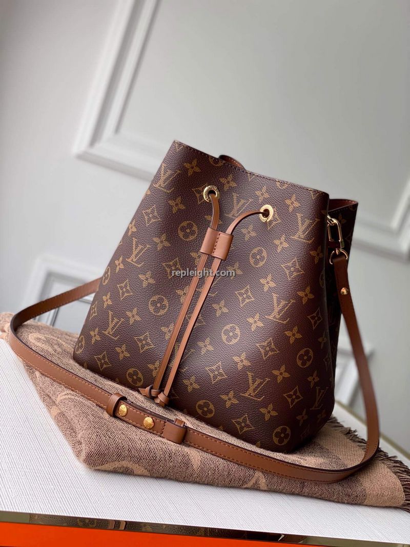 LOUIS VUITTON-M44887 루이비통 다미에 에벤 캬라멜 네오노에 버킷백