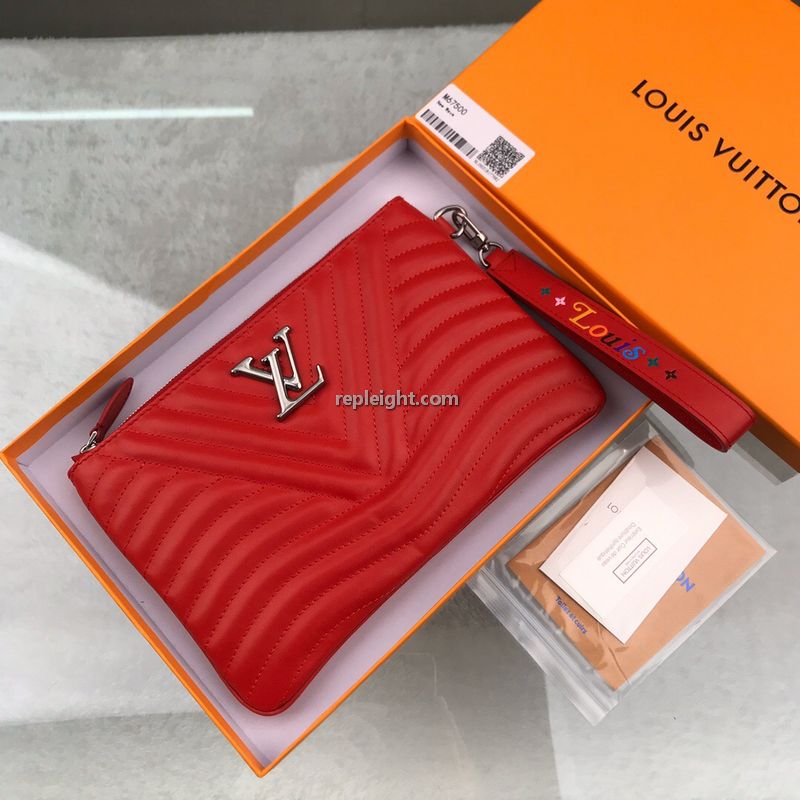 LOUIS VUITTON-M67500 루이비통 레드 송아지 가죽 뉴 웨이브 집 포쉐트