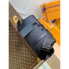 LOUIS VUITTON-M59255 루이비통 블랙 에어로그램 가죽 시티 키폴