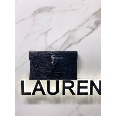 SAINT LAURENT-565739 생 로랑 블랙 크로커다일 송아지 가죽 업타운 파우치