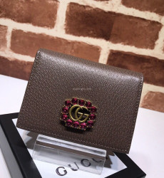 GUCCI-499783 구찌 Vintage Broche 크리스탈 가죽 카드 케이스2