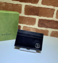 GUCCI-657588 구찌 블랙 여성 GG 마몽 카드 케이스