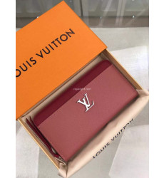 LOUIS VUITTON-M62949 루이비통 Rose Boudoir Lie de Vin 송아지 가죽 지피 락미 월릿