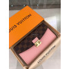 LOUIS VUITTON-N60215 루이비통 핑크 송아지 가죽 다미에 에벤 크로셋 월릿