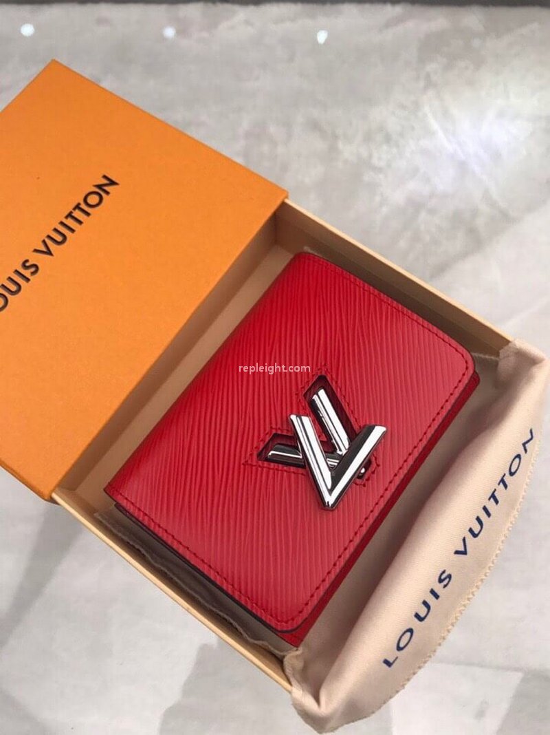 LOUIS VUITTON-M64413 루이비통 에삐 레더 트위스트 컴팩트 월릿 Coquelicot