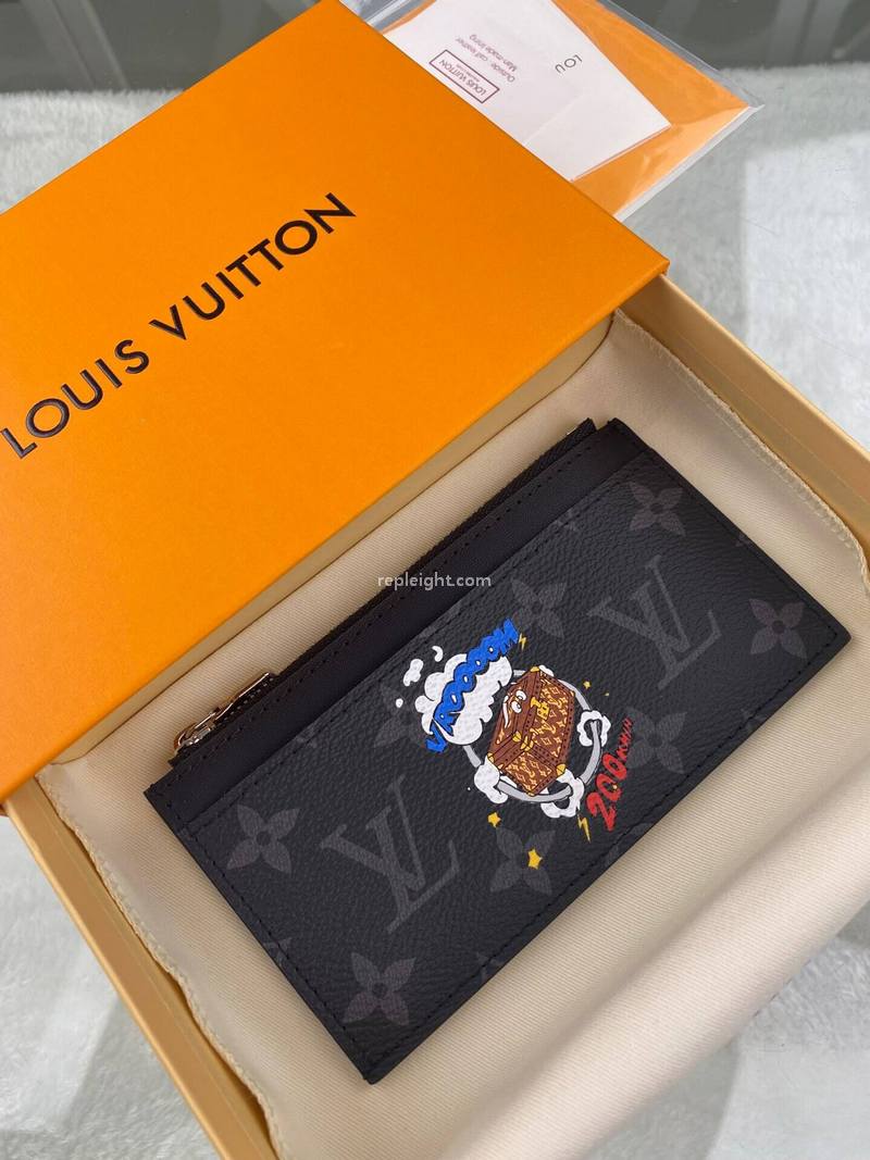 LOUIS VUITTON-M80932 루이비통 모노그램 이클립스 X-MAS 프린팅 코인 카드 홀더