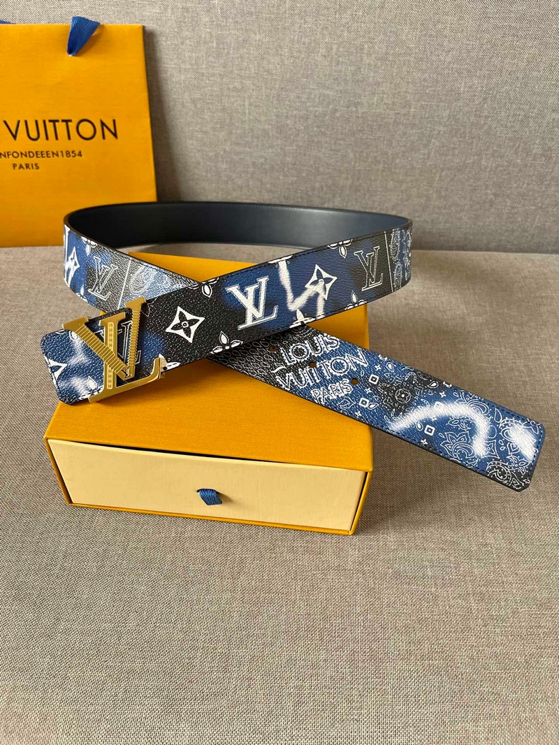 LOUIS VUITTON-루이비통 이니셜 모노그램 반다나 40MM 리버서블 벨트