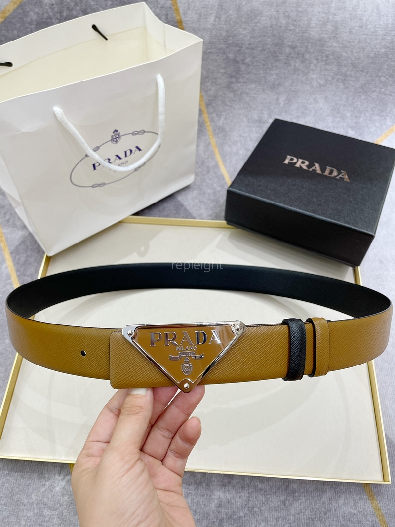 PRADA - 프라다 사피아노 가죽 벨트 3.5CM