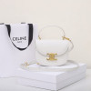 CELINE-10L063ETZ.01CK MINI BESACE TRIOMPHE IN SHINY CALFSKIN CHALK