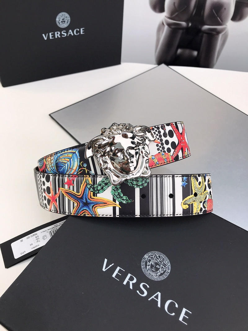 Versace- Tr é sor 리버서블 가족 벨트 4.0CM (2)