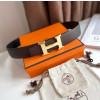 에르메스-HERMES H BUCKLE & REVERSIBLE LEATHER STRAP-1 38MM