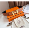 에르메스-HERMES H BUCKLE & REVERSIBLE LEATHER STRAP-2 38MM