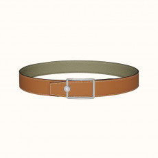 에르메스-HERMES H OSCAR BELT BUCKLE & REVERSIBLE LEATHER STRAP-1 38MM