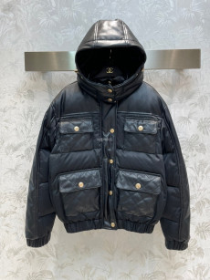 NEW~coco neige Leather Down Jacket